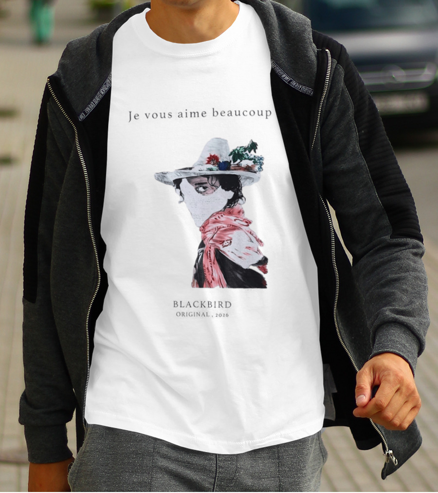 Je Vous Aime Beaucoup Blackbird Original 2026 Hat Mask Flower Scarf T-Shirt