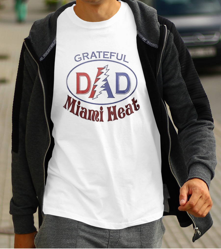 Grateful Dad Miami Heat Collaboration Father's Day T-Shirt
