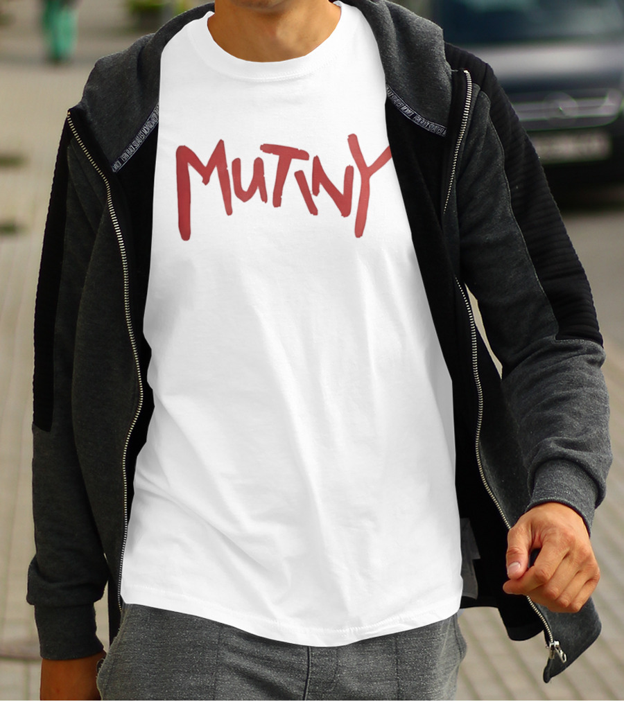 Mutiny Classic Bold Red Lettering T-Shirt