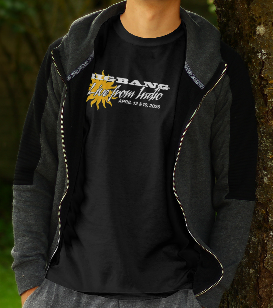 Big Bang Live From Indio April 12 & 19 2026 Sunburst Coachella Exclusive T-Shirt