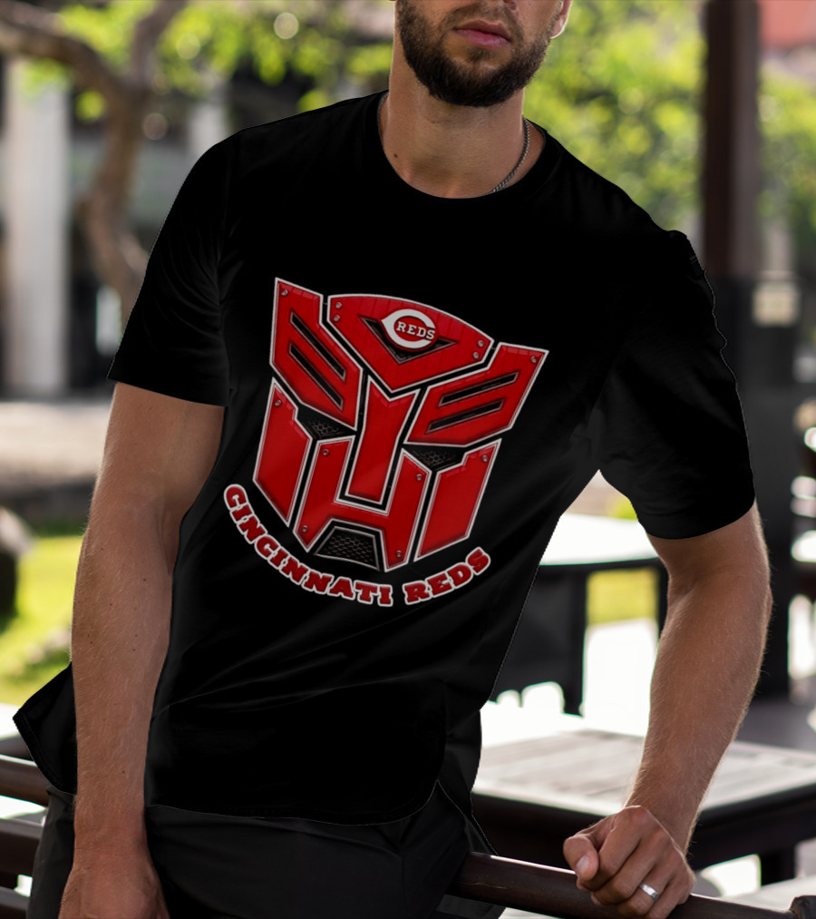 Cincinnati Reds Logo Transformers Symbol Collaboration T-Shirt