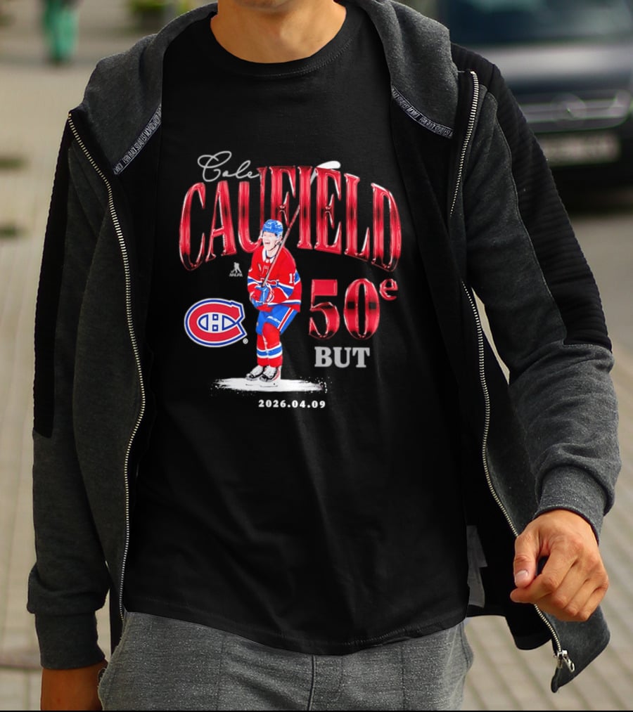 Cole Caufield 50ème But Montreal Canadiens Hockey T-Shirt