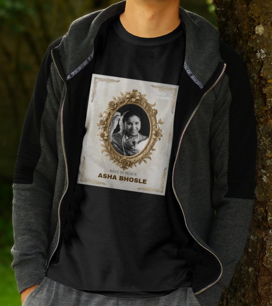 Rest In Peace Asha Bhosle Memorial Tribute Astro Ulagam T-Shirt