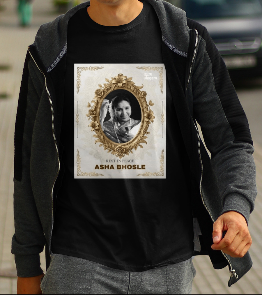 Rest In Peace Asha Bhosle Memorial Tribute Astro Ulagam T-Shirt