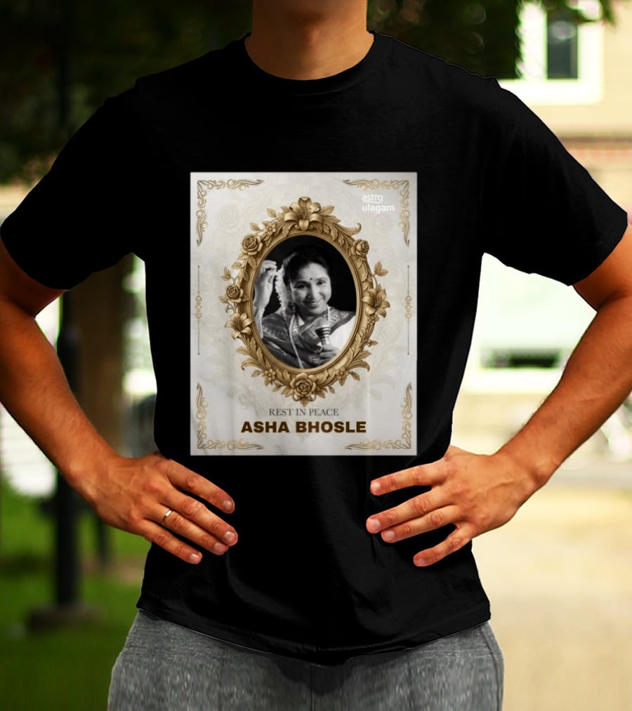 Rest In Peace Asha Bhosle Memorial Tribute Astro Ulagam T-Shirt