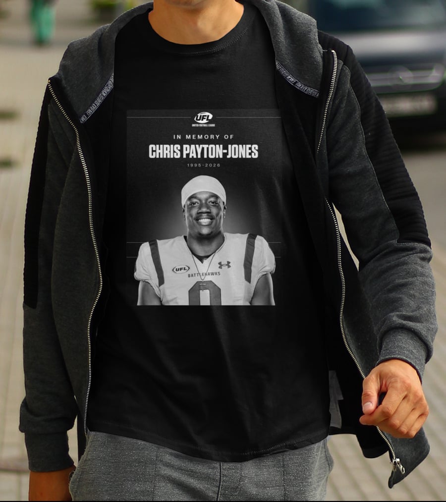 United Football League Battlehawks In Memory Of Chris Payton Jones 1995 2026 T-Shirt