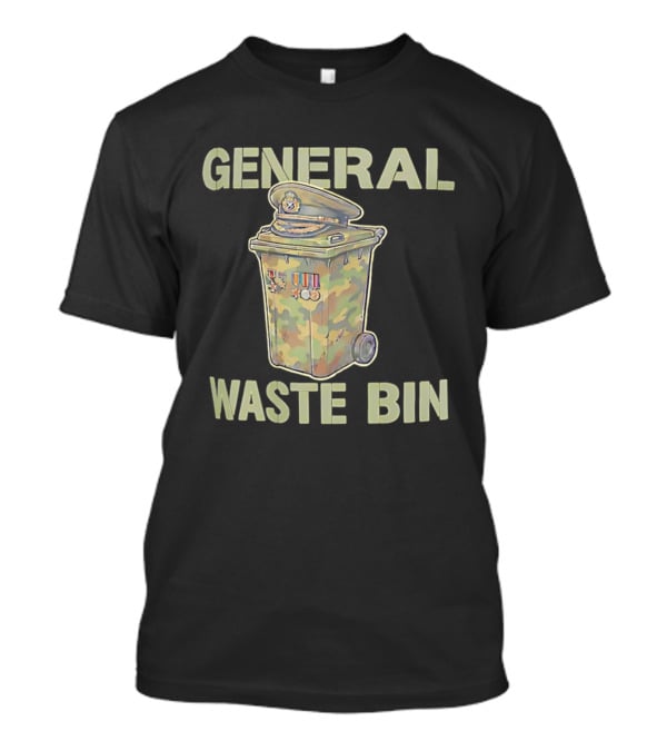 General Waste Bin Camo Trash Hat Medals T-Shirt