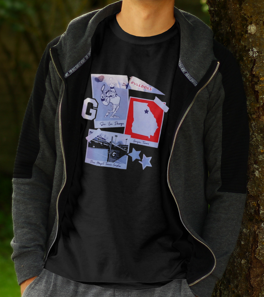 Georgia Bulldogs Sic 'Em Dawgs Dan Magill Tennis Complex Georgia Tennis T-Shirt