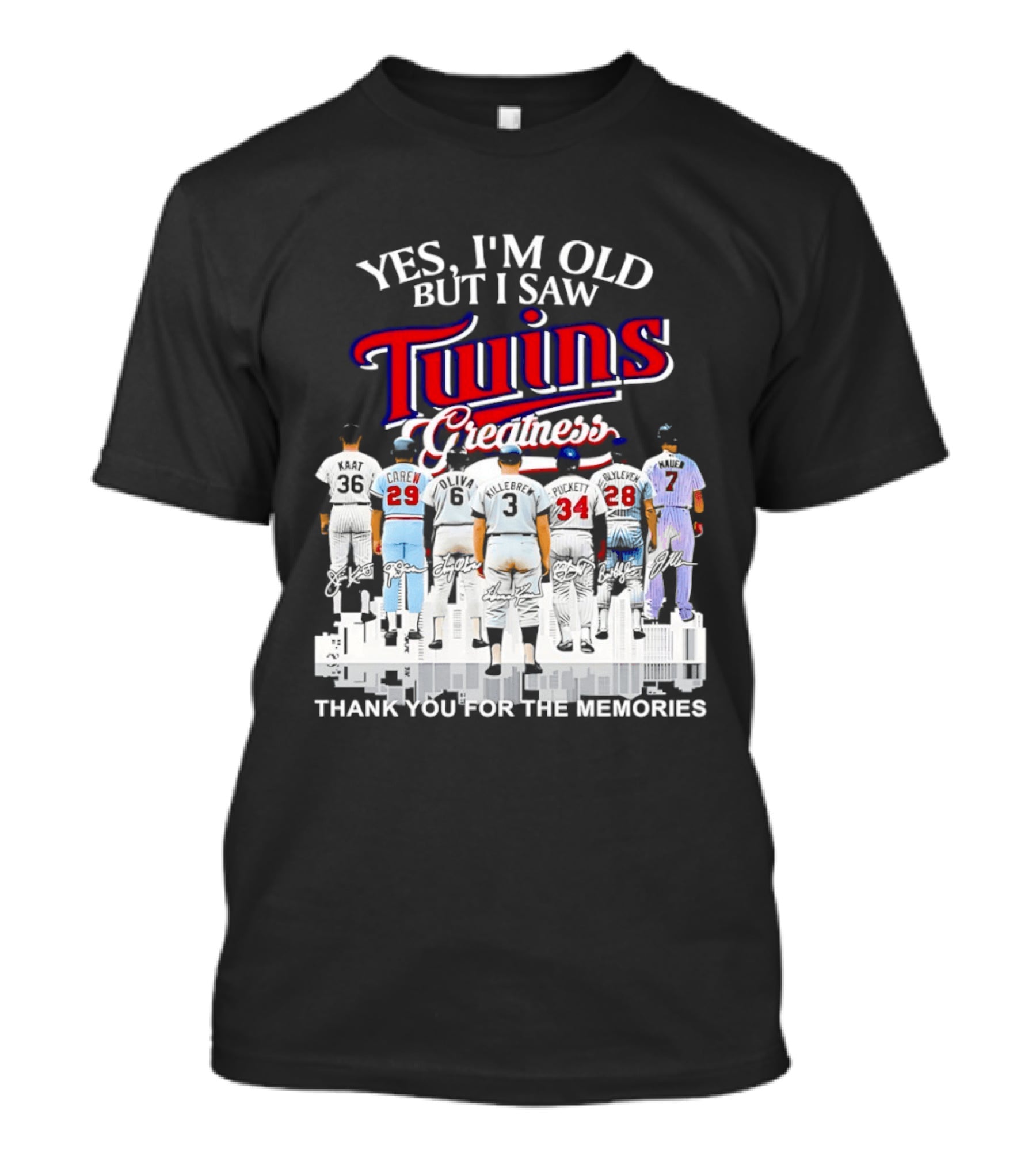 Yes I'm Old But I Saw Twins Greatness Thank You For The Memories T-Shirt