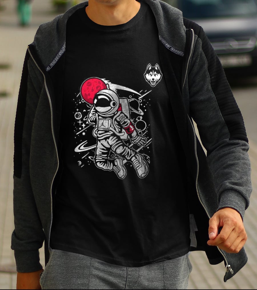 UConn Huskies 2026 Space Astronaut Adventure T-Shirt