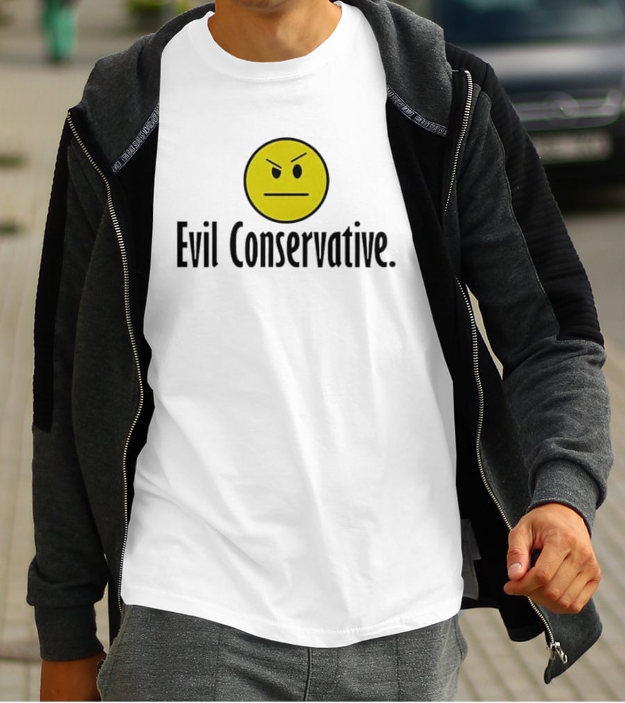 Evil Conservative Smiley Face With Angry Expression T-Shirt