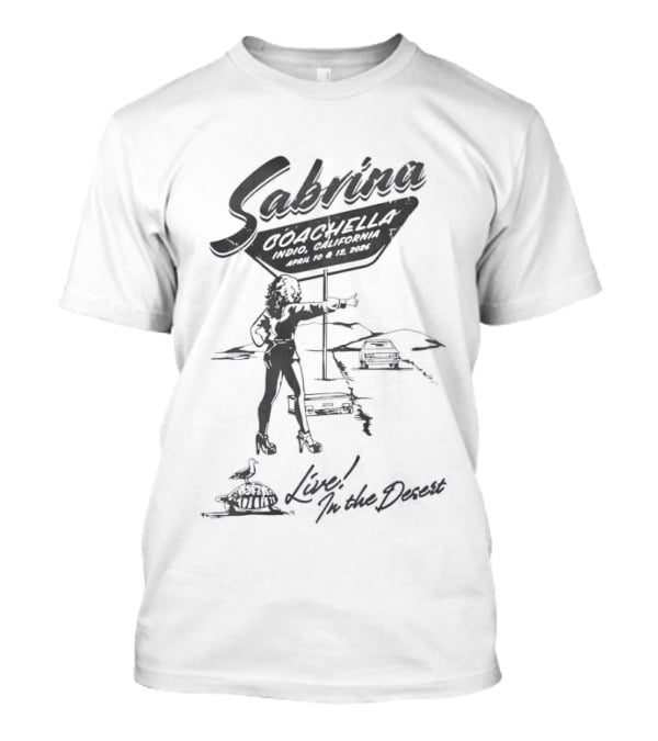 Sabrina Coachella Indio California April 16 18 2024 Live In The Desert Pointelle T-Shirt