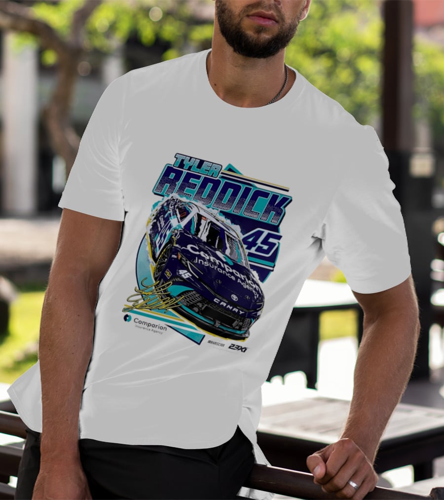 Tyler Reddick 45 Companion Insurance Agent 23XI Racing Toyota Camry T-Shirt