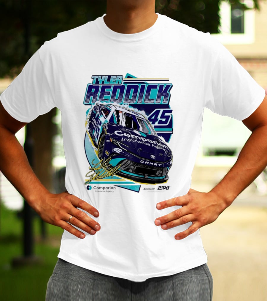 Tyler Reddick 45 Companion Insurance Agent 23XI Racing Toyota Camry T-Shirt