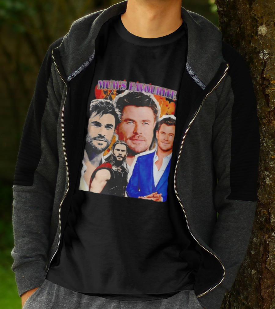 Mum's Favourite Chris Hemsworth Collage T-Shirt