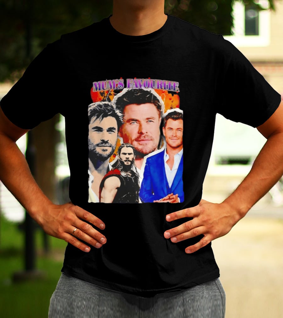 Mum's Favourite Chris Hemsworth Collage T-Shirt