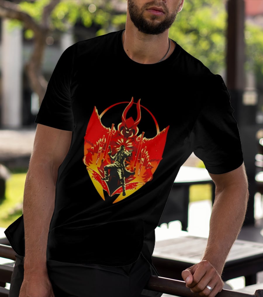 Devil May Cry Dante Fiery Demon Crest Iconography T-Shirt