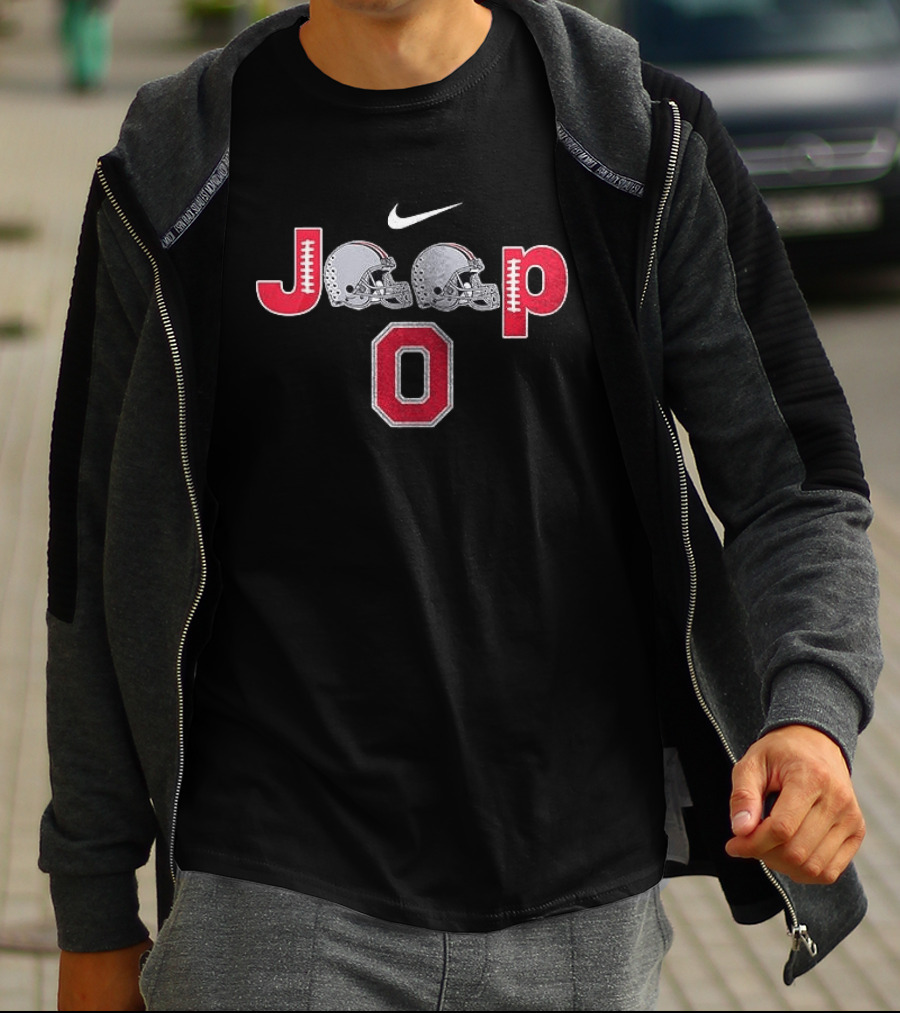 Ohio State Buckeyes Jeep Football Helmets Nike O T-Shirt