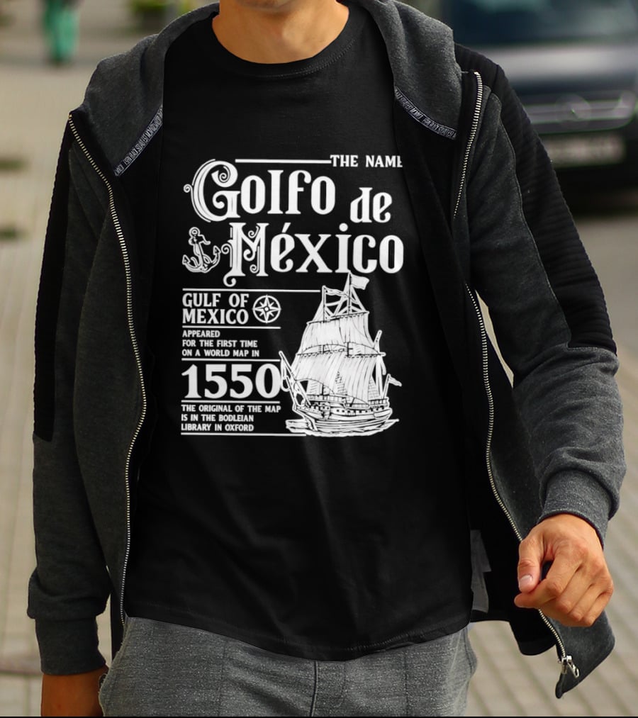 Golfo De México Gulf Of Mexico 1550 First World Map Bodleian Library Oxford T-Shirt