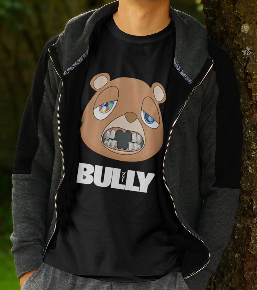 Bully Kanye Bear Character With Multicolored Eyes And Grills T-Shirt