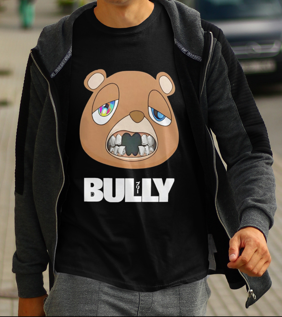 Bully Kanye Bear Character With Multicolored Eyes And Grills T-Shirt