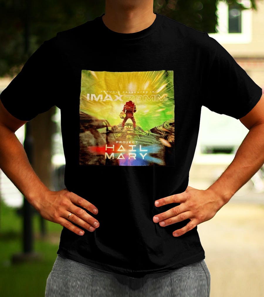 Proudly Presented Imax Zomm Project Hail Mary Space Adventure T-Shirt