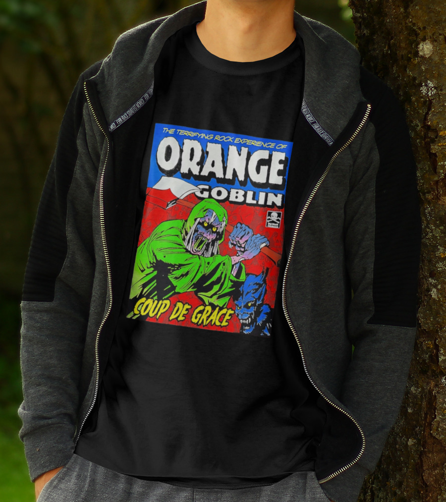 The Terrifying Rock Experience Of Orange Goblin Coup De Grace Monster Battle T-Shirt