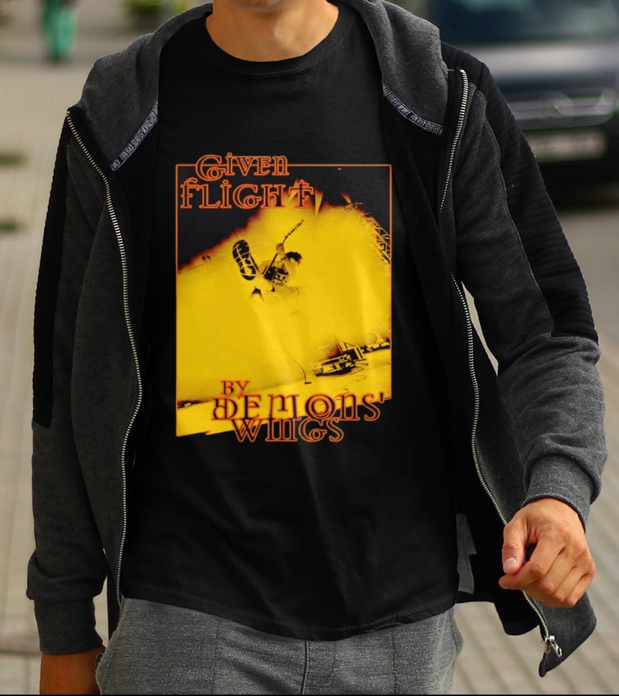 Given Flight By Demons' Wings Guitarist Jumping With Electric Energy T-Shirt