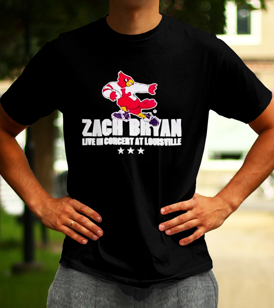 Zach Bryan Live In Concert At Louisville Cardinals 2026 Tour With Heaven Stars Exclusive T-Shirt