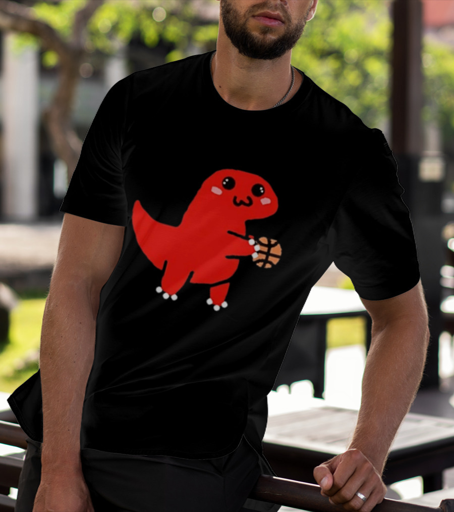 Kawaii Kawaii Toronto Raptors Cute Red Dinosaur Basketball T-Shirt