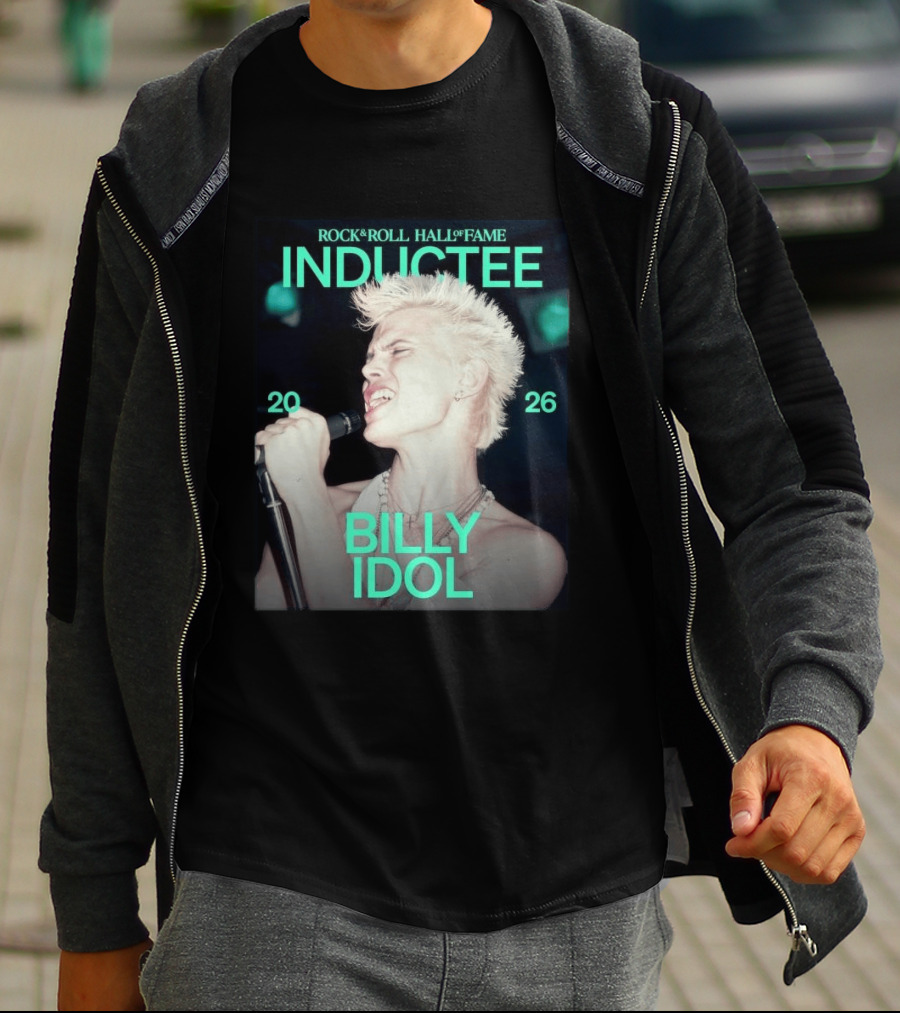 Billy Idol Rock & Roll Hall Of Fame Inductee 2026 T-Shirt