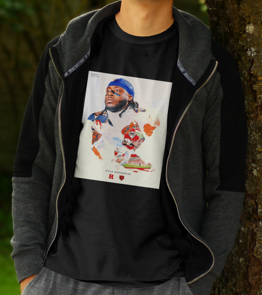 Round 7 Pick 233 Kyle Monangai Chicago Bears Rutgers Football T-Shirt