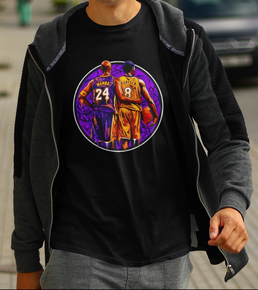 Mamba Forever Kobe Bryant 24 8 Los Angeles Lakers Graffiti T-Shirt