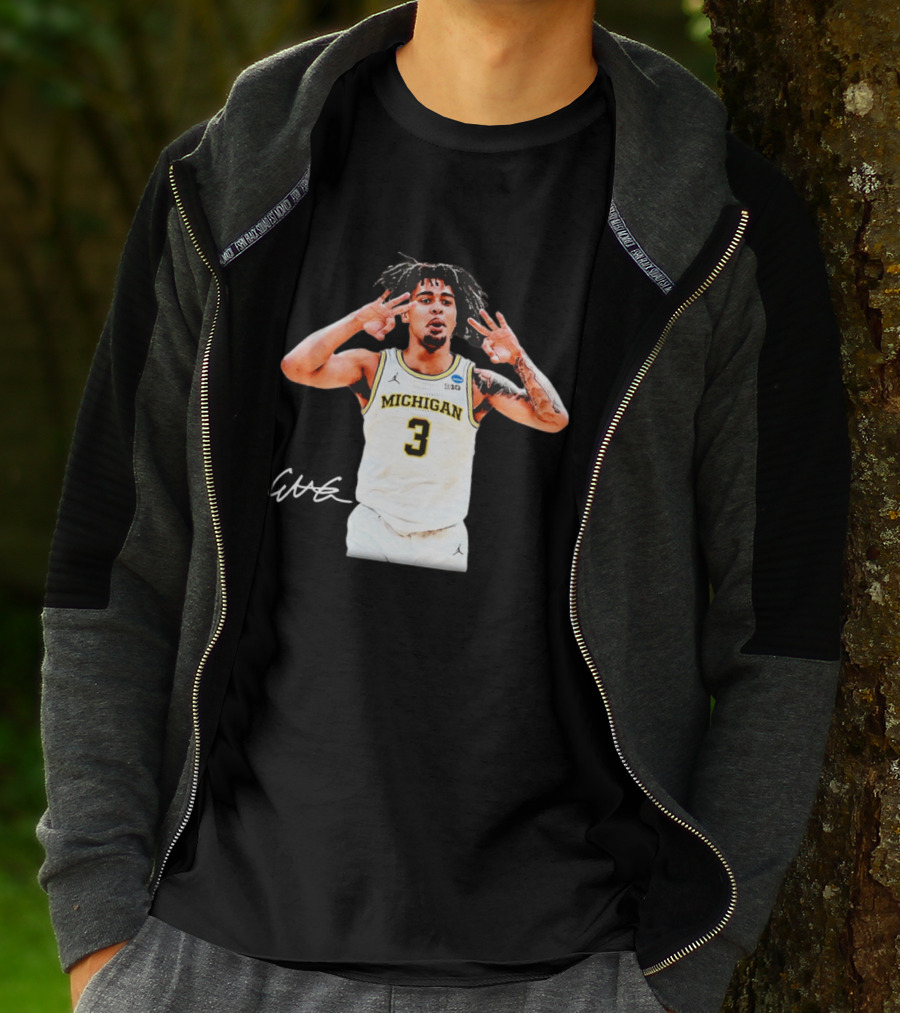 Elliot Cadeau Michigan Wolverines Basketball NCAA 3 Jersey 2026 T-Shirt