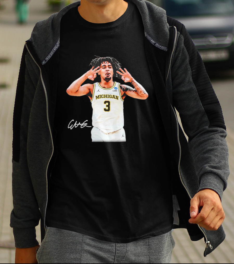 Elliot Cadeau Michigan Wolverines Basketball NCAA 3 Jersey 2026 T-Shirt