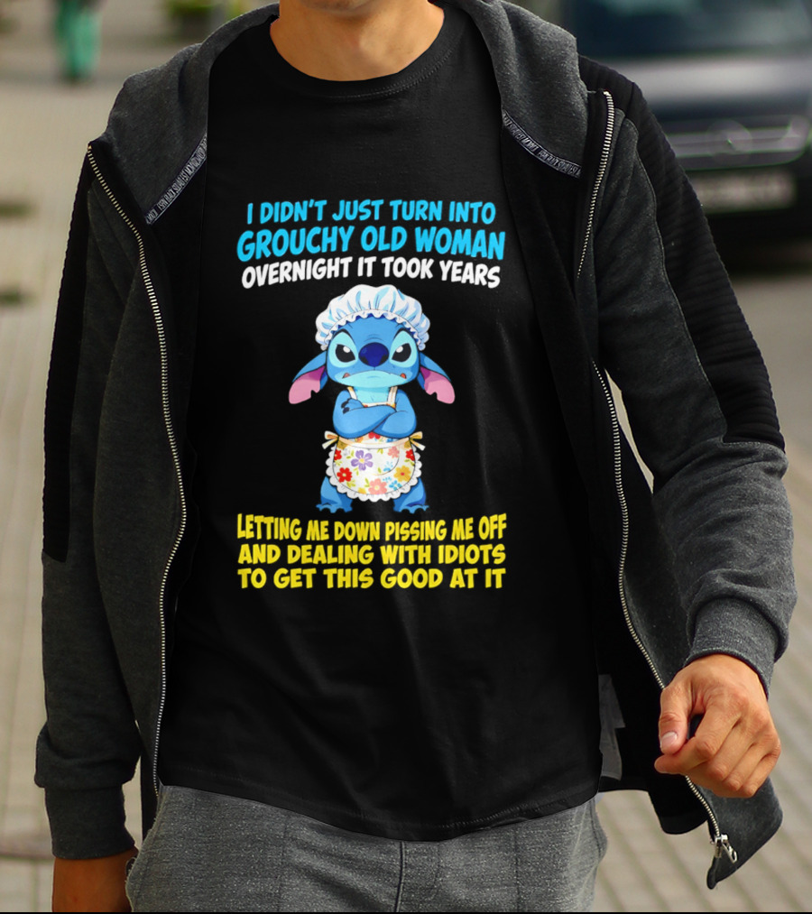 Stitch Housewife Grouchy Old Woman Letting Me Down Pissing Me Off Dealing With Idiots T-Shirt