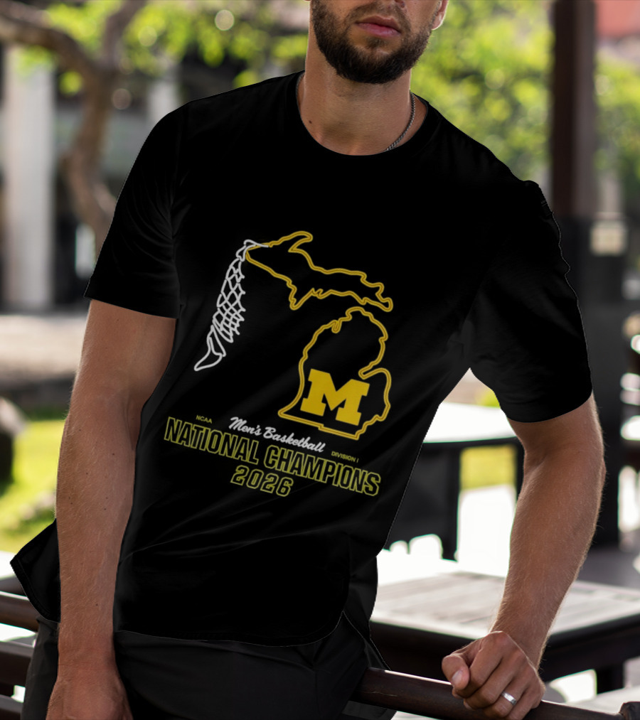 Michigan Wolverines National Champions 2026 MBB NET T-Shirt