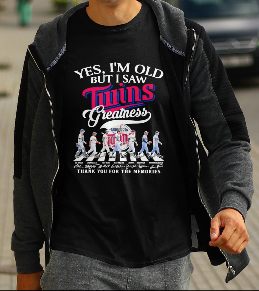 Minnesota Twins Greatness Signatures Thank You For The Memories T-Shirt