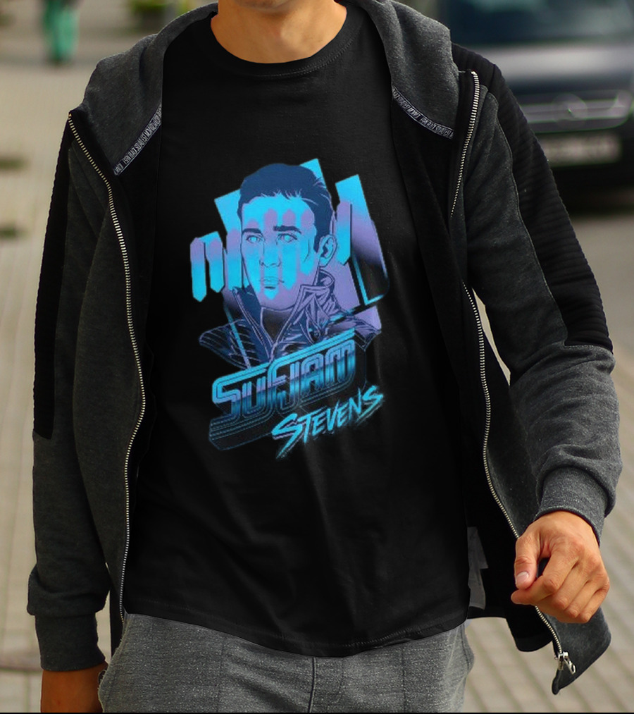 Sufjan Stevens Retro Futuristic Neon T-Shirt