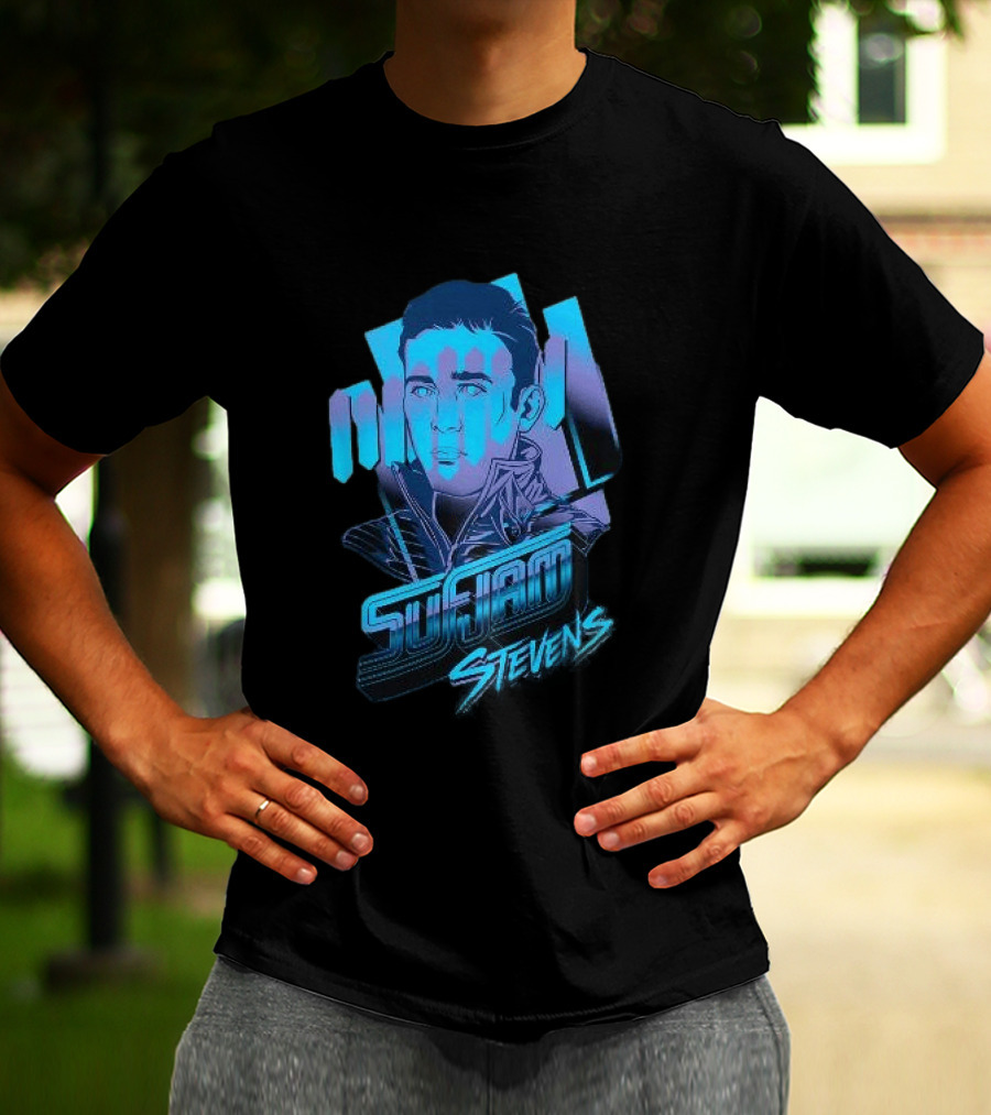 Sufjan Stevens Retro Futuristic Neon T-Shirt