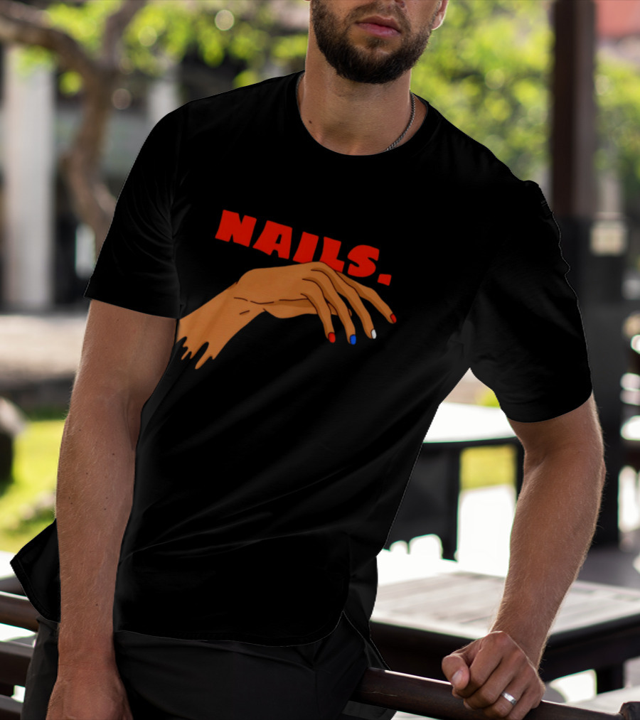 Nails Red Blue White OKC Thunder T-Shirt