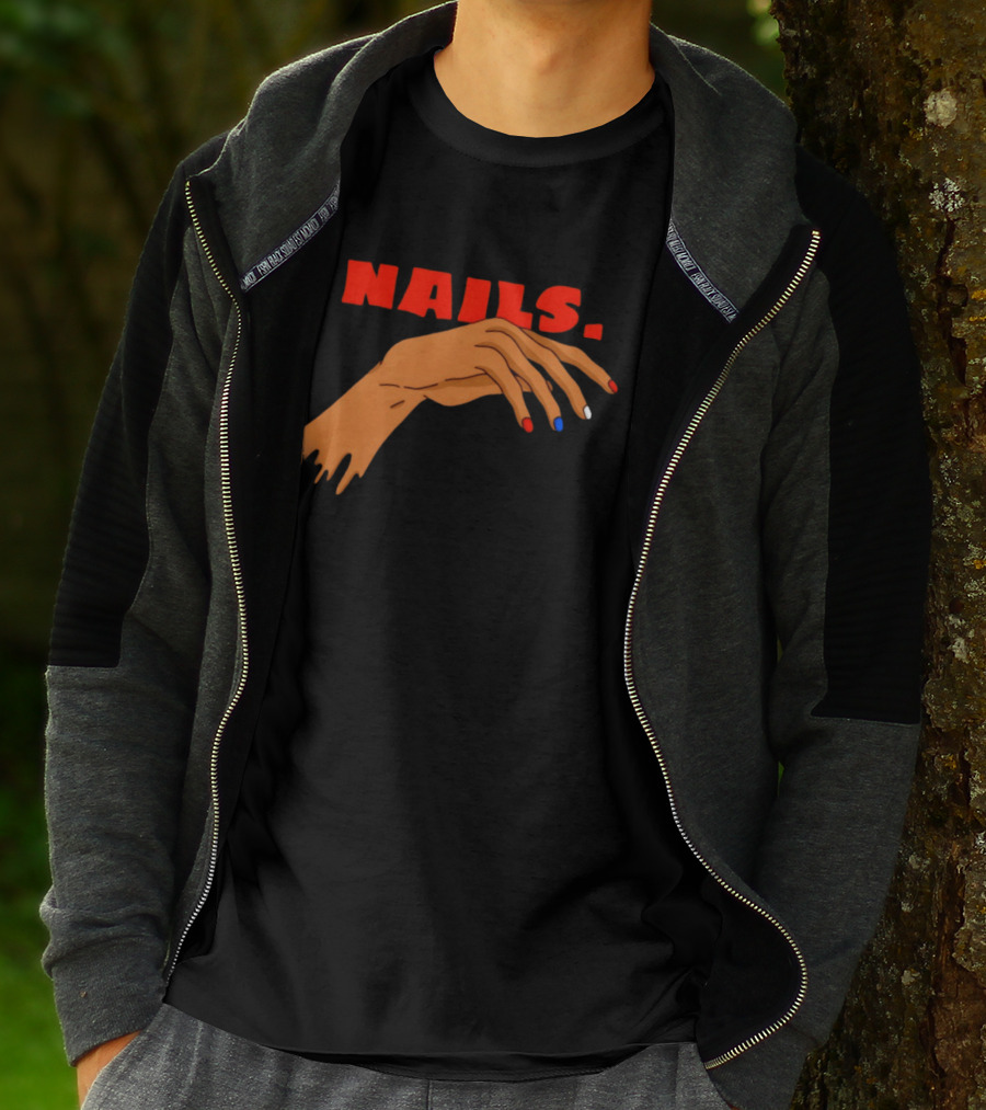 Nails Red Blue White OKC Thunder T-Shirt