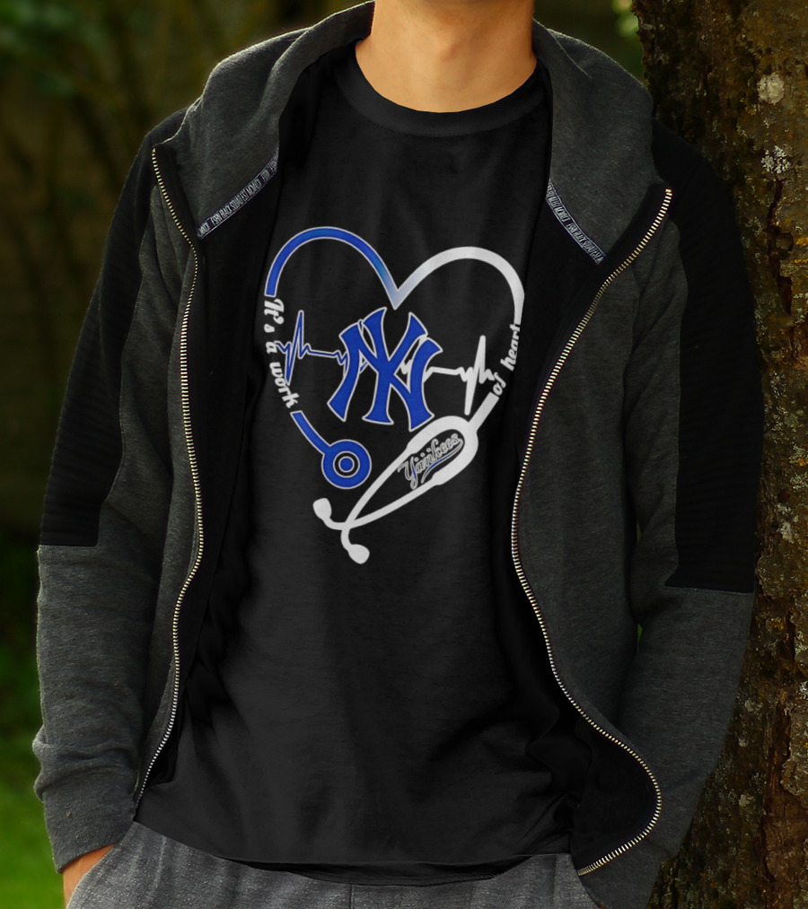 New York Yankees Heartbeat Stethoscope MLB Fan T-Shirt