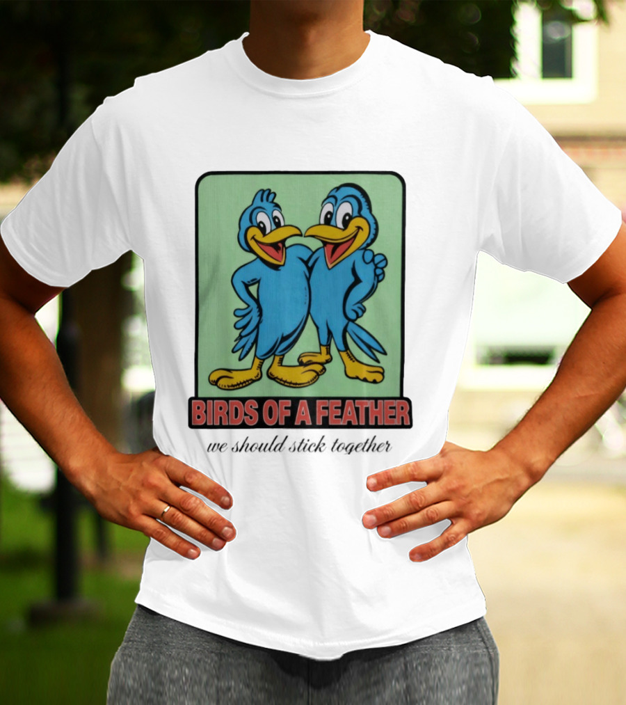Billie Eilish Birds Of A Feather We Should Stick Together Vintage Cartoon Clothing T-Shirt