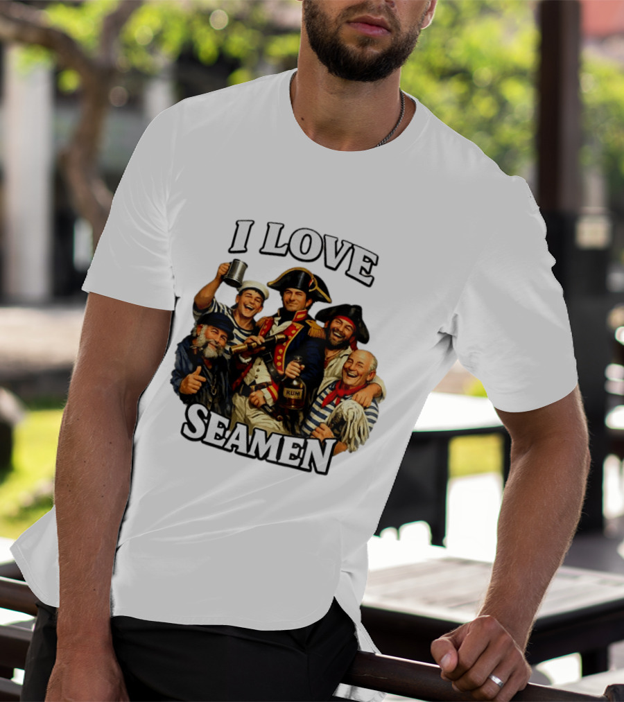 I Love Seamen Pirate Rum Crew Celebrating Together T-Shirt