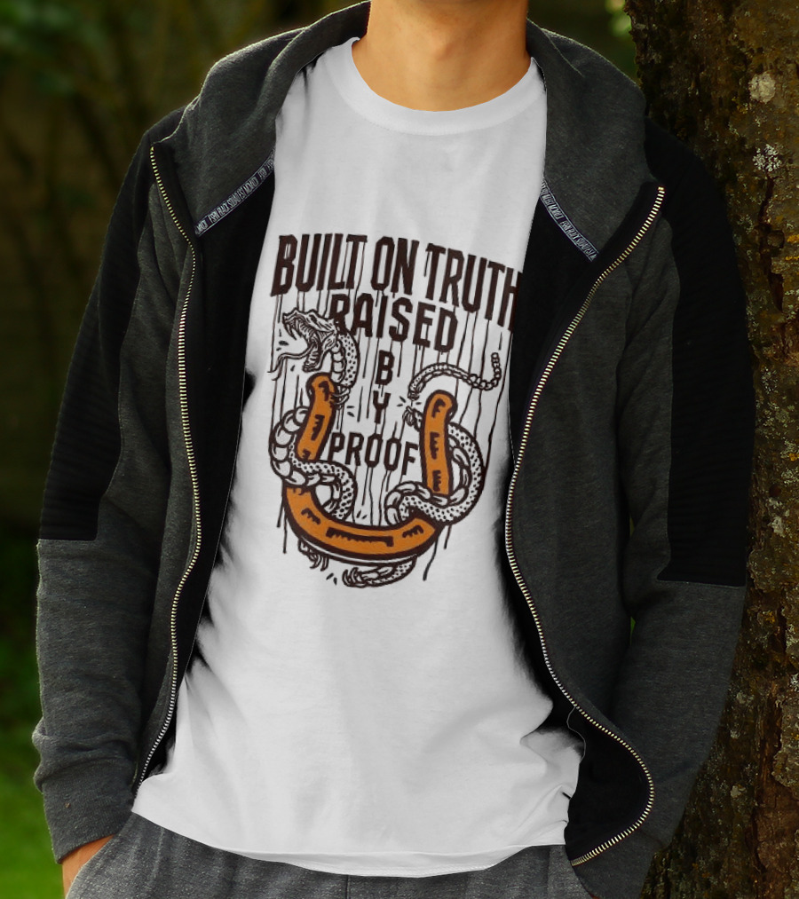 Built On Truth Raised By Proof Snake Wrapped Around Horseshoe T-Shirt