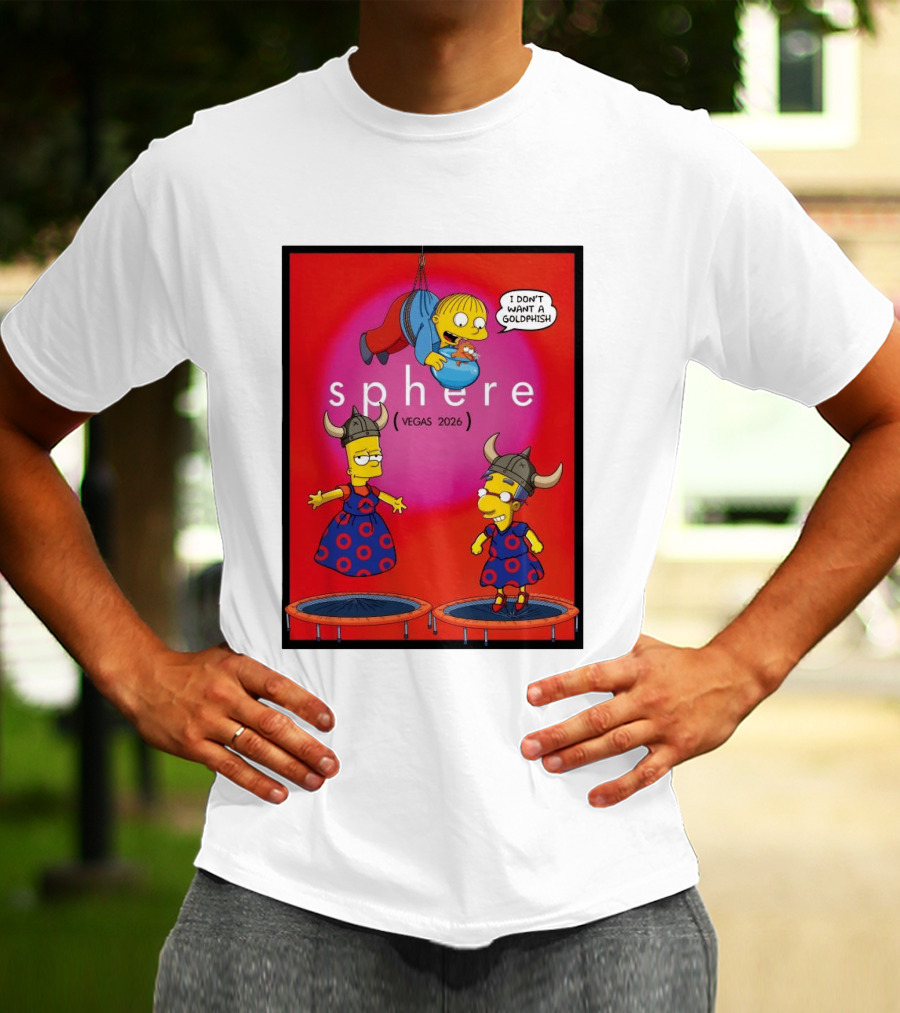 Phish X Simpsons Sphere Vegas 2026 Tour Goldfish Boogie New Springfield T-Shirt