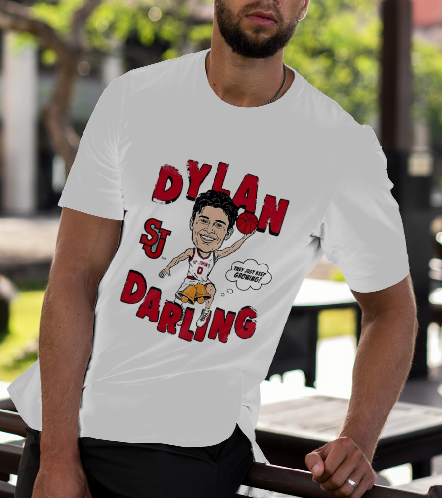 Dylan Darling St J Basketball Keep Growing Player Sketch T-Shirt