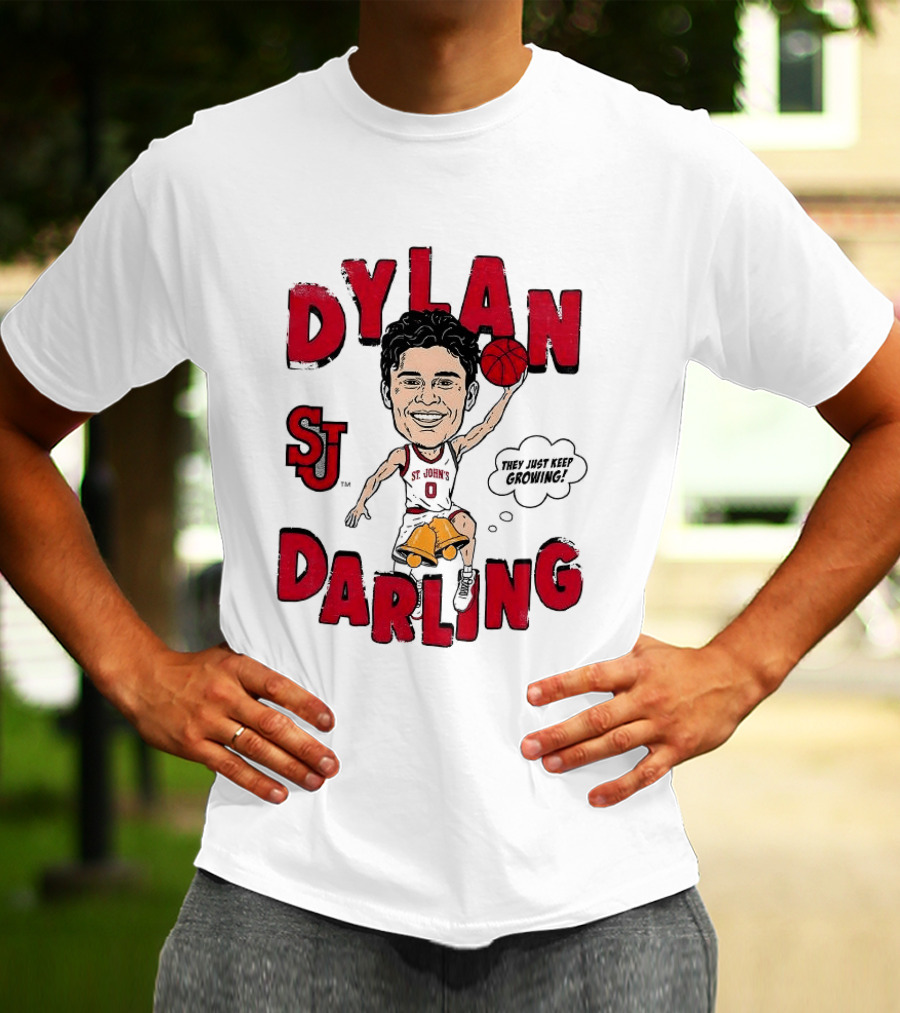 Dylan Darling St J Basketball Keep Growing Player Sketch T-Shirt