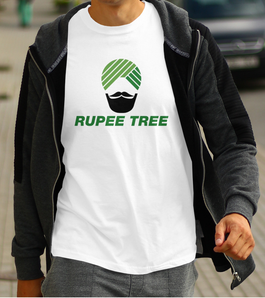 Rupee Tree Turban Beard Icon Indian T-Shirt